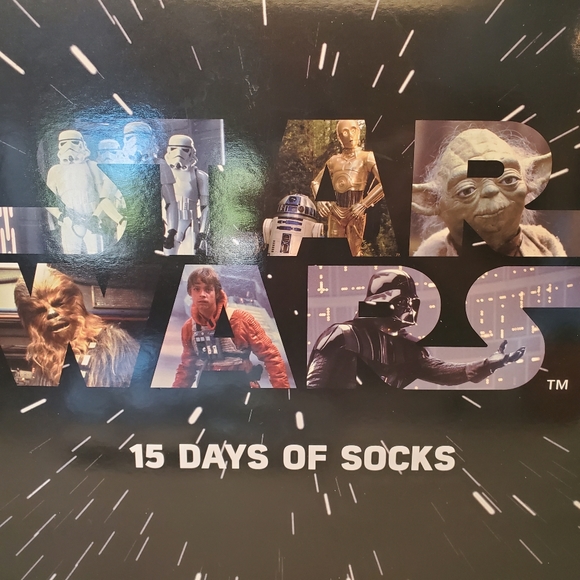 Kid's Star Wars Sock Advent Calendar 15 Days Crew Quarter No Show Christmas - Picture 2 of 6
